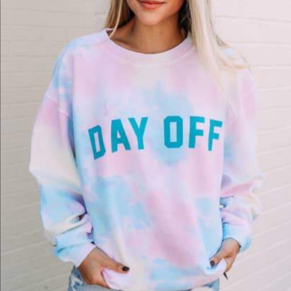 FRIDAY + SATURDAY - DAY OFF TEAL CORDED SWEATSHIRT